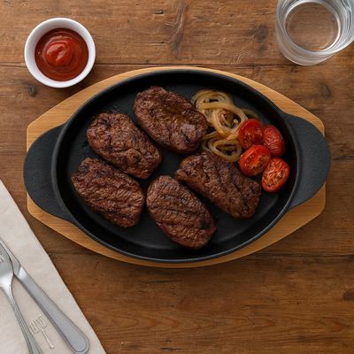 Imagen 2 del producto Fuente Hierro Fundido Con Bandeja Bambú 28x16 Cm Dangrill