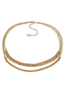 Collar Doble Anne Klein Dorado Mujer