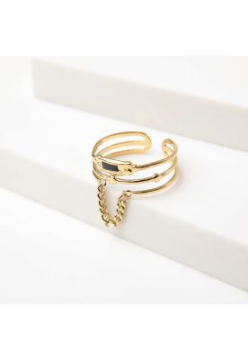 Anillo 19v69 Dorado Mujer STR088