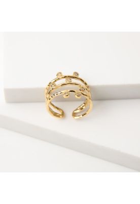 Anillo 19v69 Dorado Mujer STR167