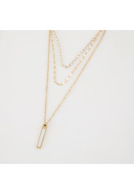 Collar Doble 19V69 Italia Dorado Mujer STNE480