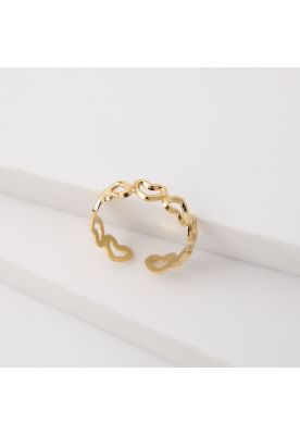 Anillo 19v69 Dorado Mujer STR257