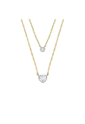 Collar Doble Fossil Dorado Mujer JF04357998