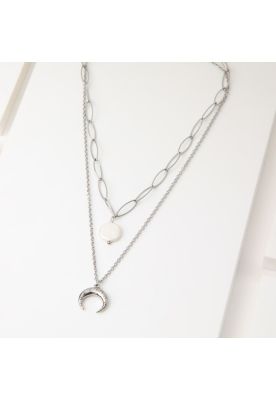 Imagen 2 del producto Collar Doble 19V69 Italia Plateado Mujer STNE207