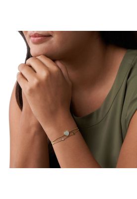 Imagen 2 del producto Pulsera Doble Fossil Dorado Mujer