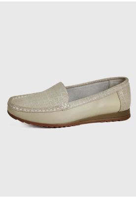 Mocasín Cuero Ethel Beige