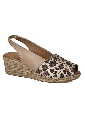 Sandalia Cuero Susanne Beige Print