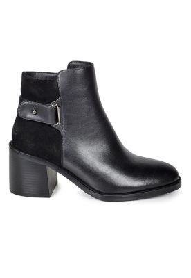 Botín Mujer Cuero Cinzia Negro