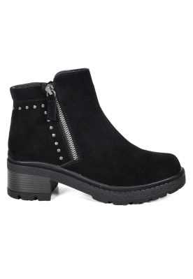 Botín Mujer Cuero Vasti Negro