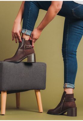 Imagen 2 del producto Botín Mujer Cuero Cinzia Café