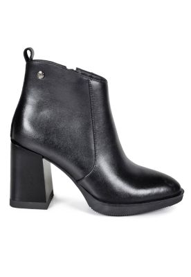 Botín Mujer Cuero Reisue Negro