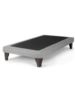 Imagen 1 del producto Base Cama Europea Gris Claro Felpa 1.5 Plaza 105X190