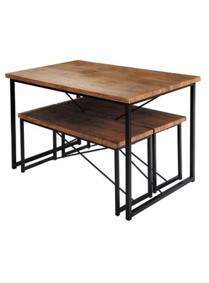 Imagen 2 del producto Comedor Idetex Village + 2 Bancas Ahorra Espacio Y Elegancia