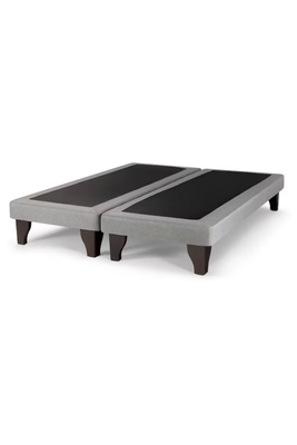 Imagen 1 del producto Base Cama Europea Gris Claro Felpa 2 Plaza 150X200