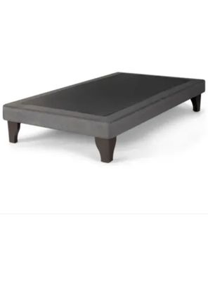 Base Cama Europea Gris Oscuro 1.5 Felpa Plaza 105X190