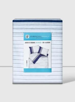 Imagen 2 del producto Sabanas 1.5 Plazas AF Cannon 144 Hilos Marino Piedra