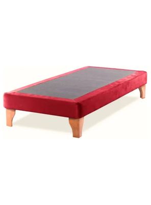 Base de Cama Europea 1.5 Plaza 105X200 Rojo Felpa