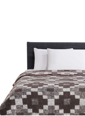 Frazada Jacquard Illusions 1,5 Plaza 80% Algodón 160x210cm Café