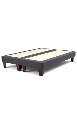 Base Cama Europea Gris Oscuro Lino 2 Plaza 150X200