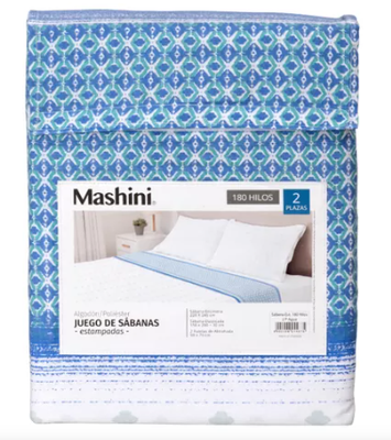Imagen 1 del producto Sabana King 180 Hilos Mashini Agua