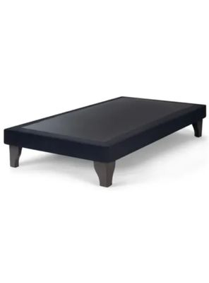 Base Cama Europea Negro Felpa 1.5 Plaza 105X190