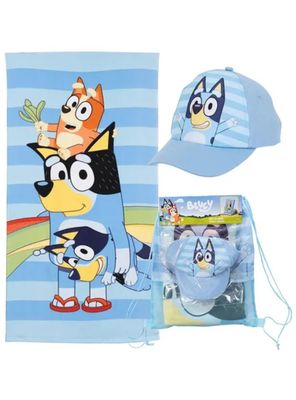 Toalla De Playa Infantil Con Bolso 70x140 + Jockey Mashini