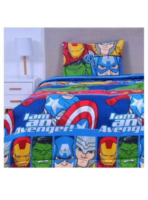 Plumón Infantil Reversible Disney Marvel Apto 1 Pl Y 1.5 Pl Avenger