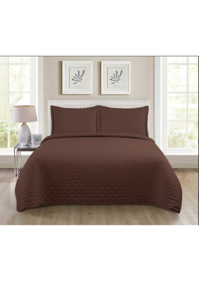 Quilt Roma King Illusions Temporada Primevera -verano Café