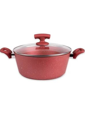 Imagen 2 del producto Set De Bateria De 7 Piezas San Remo New Antiadherente Marble Rojo