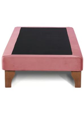 Base Cama Europea Palo Rosa Felpa 1.5 Plaza 105X190