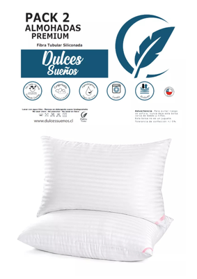 Imagen 2 del producto Almohadas Set De 2 Premium De 50x70 Cm Dulces Sueños