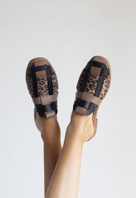 Babucha Mujer / Menfi Negro Print