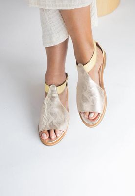 Sandalia Mujer / Oliva Niquel Amarillo