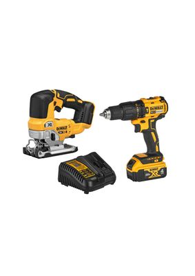 Kit Taladro Percutor 20V + Sierra Caladora 20V + accesorios