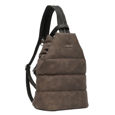 Mochila y Crossbody Amelie PU Café Calu