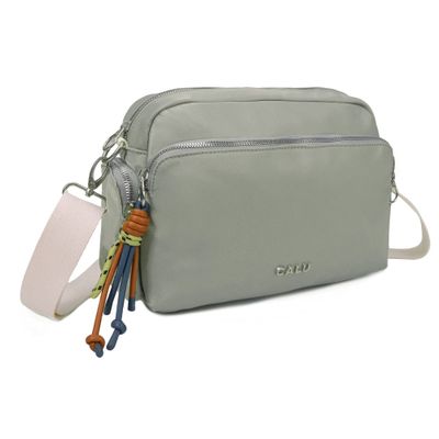 Cartera Bandolera Louisa Microfibra Dusty Verde Calu