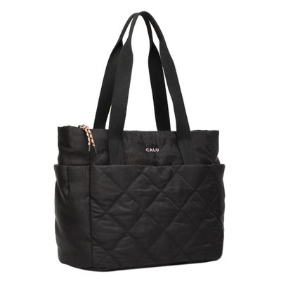 Bolso Mujer Magnolia Acolchado Negro Calu