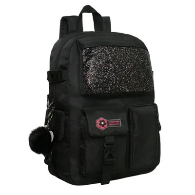 Mochila Mujer Kawaii Fusion Glitter Negro Head