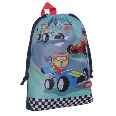 Mochila Gymbag Infantil Kinder Cars Azul Head