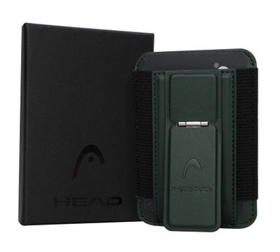 Billetera Tarjetero Elástico Magnético Boxter Verde Head