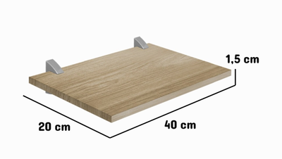 Imagen 2 del producto REPISAS CONCEPT40 ROBLE PACK x2