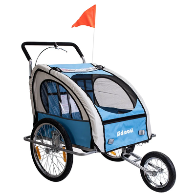 CARRITO TIPO COCHE CON TRAILER AZUL