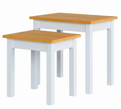 Imagen 2 del producto SET 2 MESAS LUDLOW BLANCO MIEL