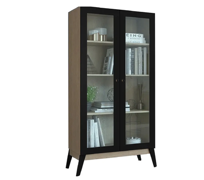 Imagen 2 del producto VITRINA 2 PUERTAS JAMAICA CAFÉ/NEGRO