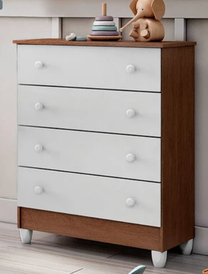 Imagen 2 del producto COMODA BLANCO CAFÉ MEL 4 CAJONES 