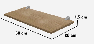 Imagen 2 del producto REPISAS CONCEPT60 ROBLE PACK x2