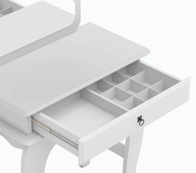 Imagen 2 del producto TOCADOR RETRO CON ESPEJO BLANCO