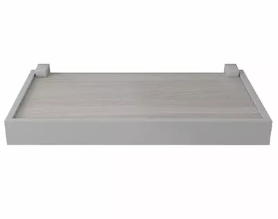 REPISA RECTA DUETTO CEMENTO CON SOPORTE Y BORDA GRIS