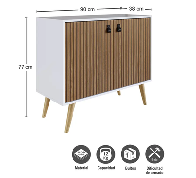 Imagen 2 del producto BUFFET AMBER 2 PU/BLANC