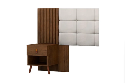 Imagen 2 del producto RESPALDO BOX LADY CAPITONE BLANCO CARAMELO